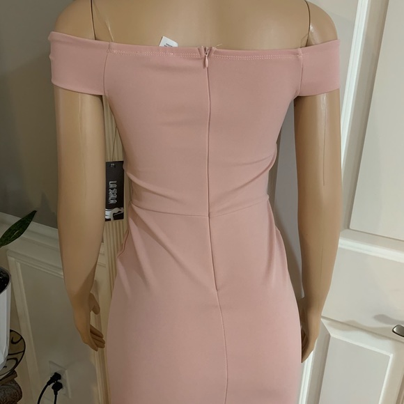 Women’s junior off shoulder dirty pink dress - Picture 12 of 12